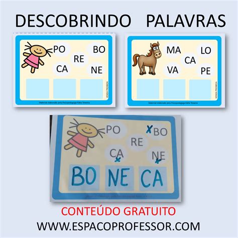 Atividades Psicopedag Gicas Jogo De Forma O De Palavras Parte