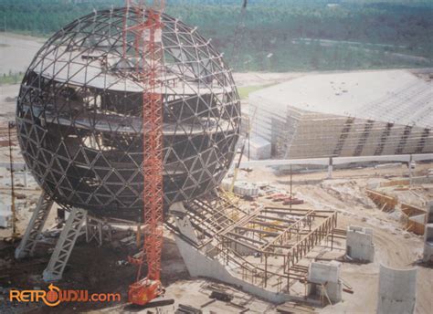 Spaceship Earth Construction Gallery - RetroWDW