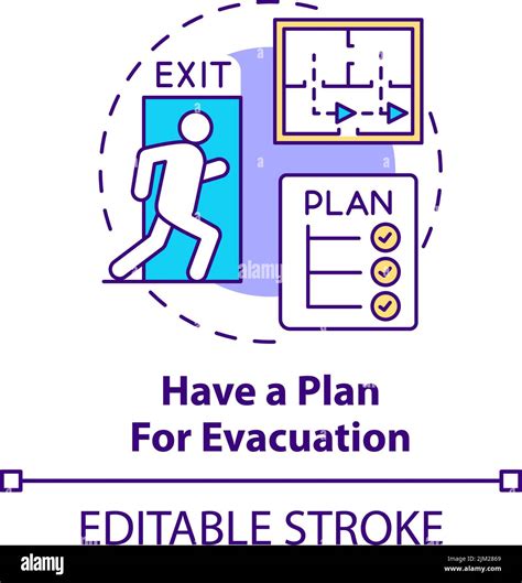 Have Plan For Evacuation Concept Icon Stock Vector Image Art Alamy