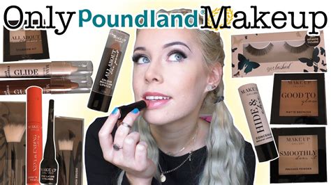 FULL FACE ONLY USING POUNDLAND MAKEUP TOOLS 1 POUND TUTORIAL