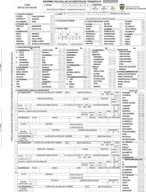 Informe Policial De Accidente De Tránsito Plataforma Tecnológica