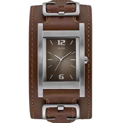 Montre Guess W1165G1 SADDLE UP Boitier Acier Gris Bracelet Cuir