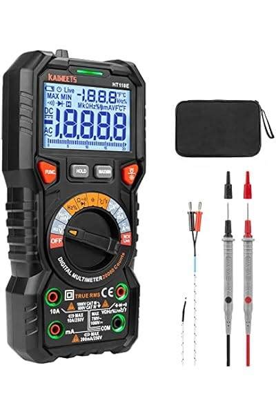 Kaiweets Digitale Multimeter Trms 20000 Tellen Led Klemmengids