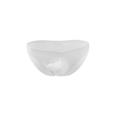 VemeFufu String Uomo Slip Hot Trasparente Spago Elephant Mankini Perizoma Intimo Uomo Bianco