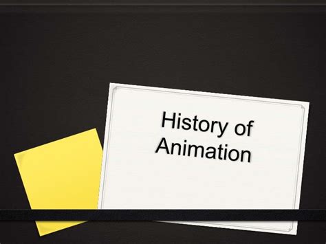 1) history of animation timeline