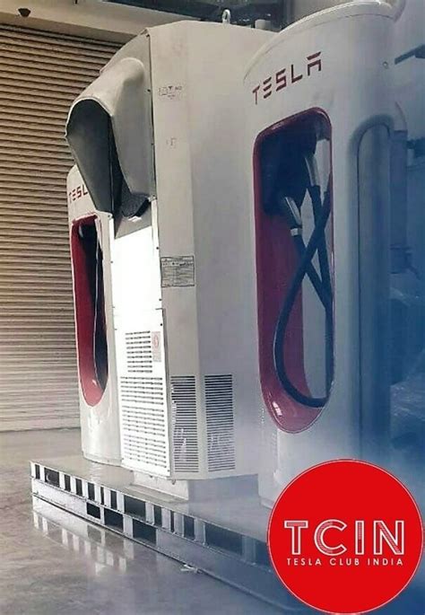 Tesla Supercharger Spotted In India Ahead Of Its EV Launches