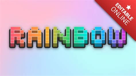 Rainbow Text Effect Font Generator