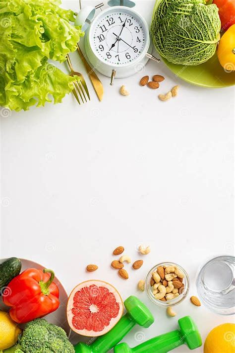 Foto Vertical De La Vista Superior De Platos Con Verduras Frutas Nueces