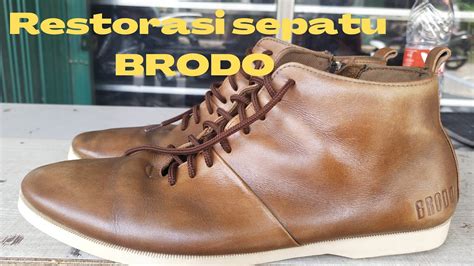 Restorasi Sol Sepatu Brodo Yang Kadaluarsa Di Ganti Outsol Hak Sepatu