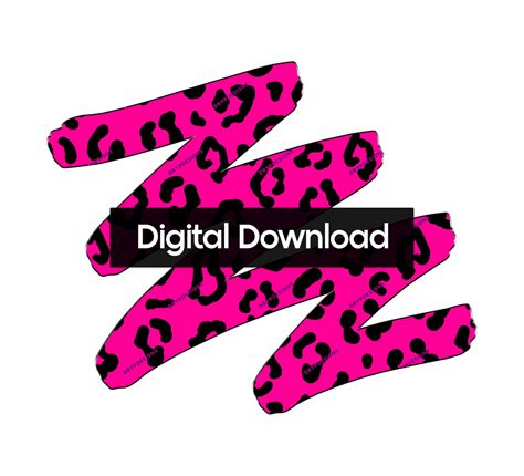 Hot Pink Black Leopard Print Seamless Digital Paper Etsy