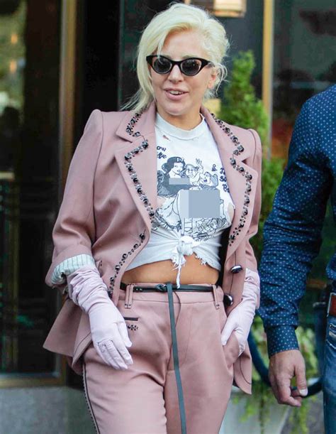 Lady Gaga Shocks By Wearing Explicit Snow White And Seven Dwarves Orgy T Shirt Daily Star