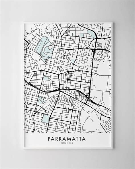 Sydney Parramatta Map Print Chelsea Chelsea