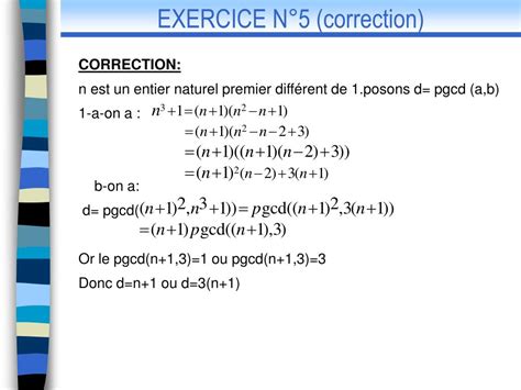 Ppt Exercices Darithmetiques Resolus M A Maths Powerpoint