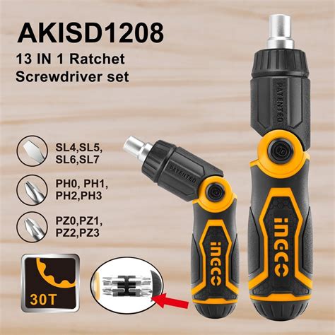 Jual Ratchet Screwdriver In Set Ingco Obeng Tekuk Flexible