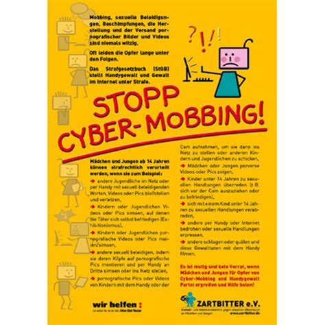 Poster Cybermobbing Web Zartbitter Webshop