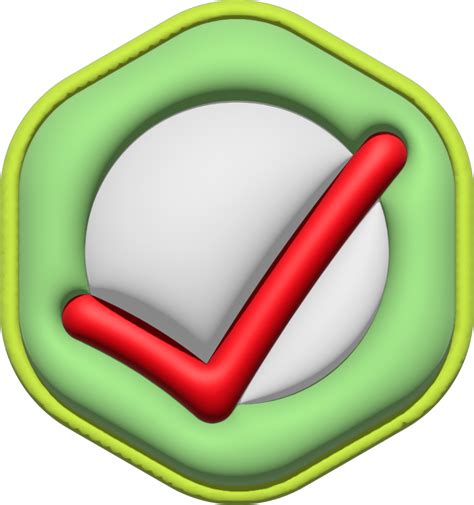 3d Illustration Like Or Correct Symbolconfirmed Or Approved Button