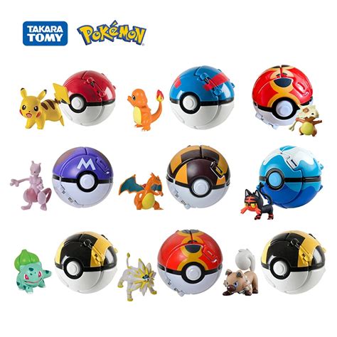 Figuras De Acci N De Pok Mon Pokeball Pikachu Squirtle Monstruo De