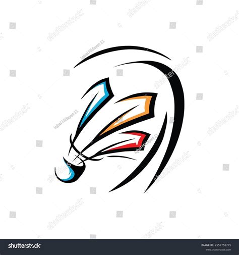 Cool Simple Badminton Logo Stock Vector Royalty Free 2552758775