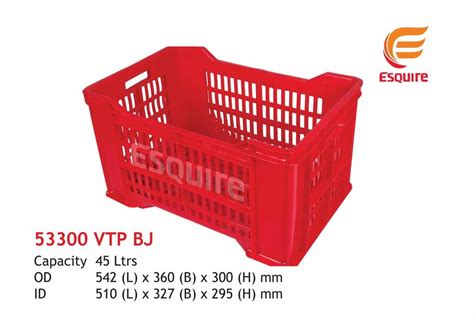 Plastic Vegetable Crates Esquire Crate 53290 FMJ Plastic Vegetable