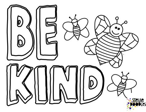 Kindness Printable Coloring Pages