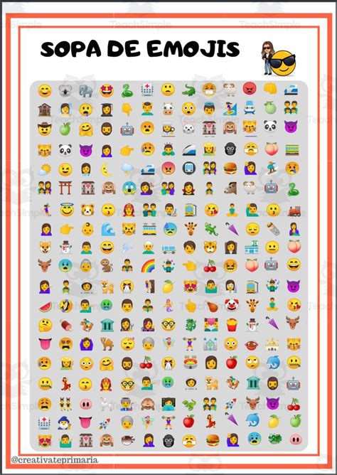 Spanish Sopa De Emojis Emojis Soup By Teach Simple