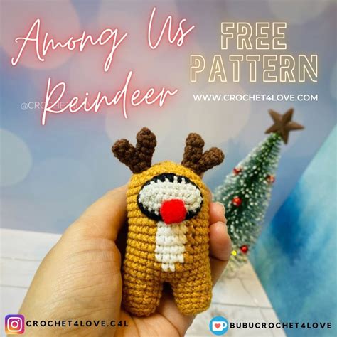 CROCHET PATTERN - REINDEER AMONG US - Ko-fi ️ Where creators get ...