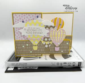 Stampin Up Airy Hot Air Balloon Double Z Fold Birthday Card With Video For Creative Creases