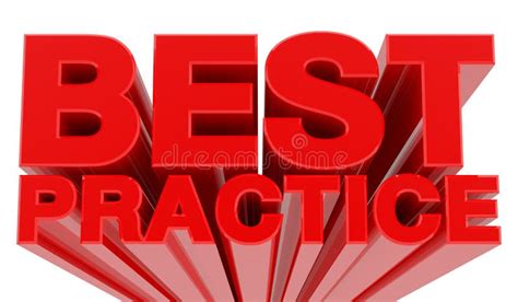 Best Practice Red Word On White Background Illustration D Rendering