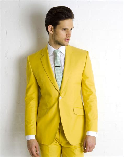 Cotton Yellow Suit From Marc Wallace Hitched Co Uk