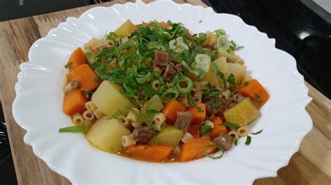 Sopa De Legumes Carne Uma Receita F Cil E Muito Sabor Youtube