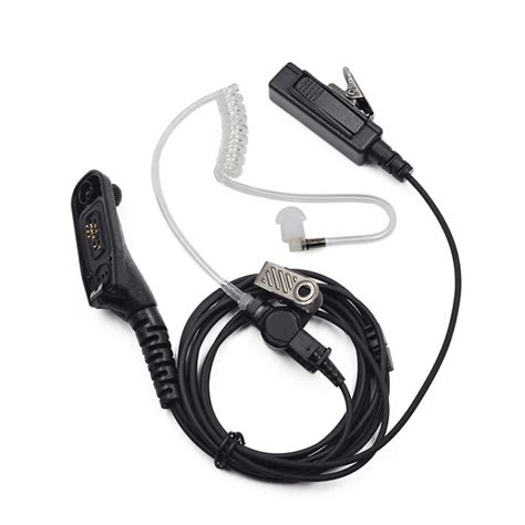 Police Air Tube Earpiece Microphone Ptt Headset For Motorola Two Way