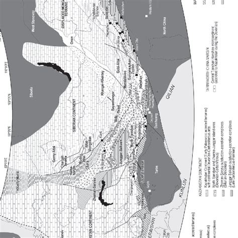 Map Showing The Major Terranes Involved In The Middle Late Palaeozoic