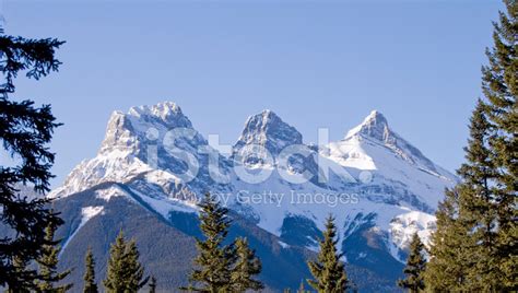 Three Sisters Mountains Canmore Alberta stock photos - FreeImages.com