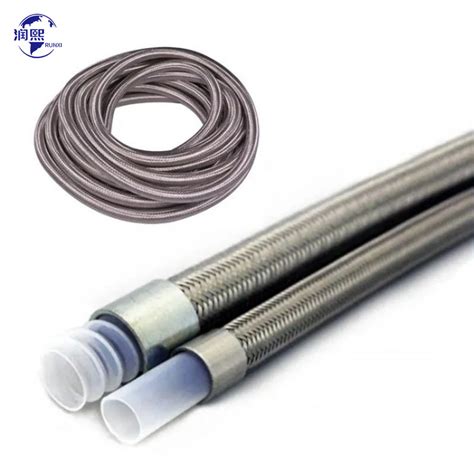 Heavy Thin Wall Custom R Stainless Steel Braided Convoluted Ptfe