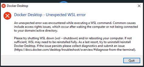 Docker Desktop Unexpected Wsl Error · Issue 13637 · Dockerfor Win