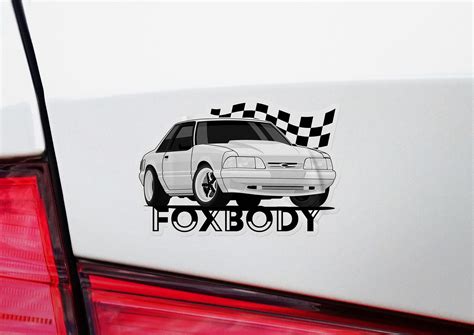 Mustang Sticker Set De 3 Mustang Foxbody 3ª Generación Fox Etsy