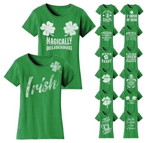 Womens Funny St Patricks Day T Shirts Shirts T Shirt Fabric Material