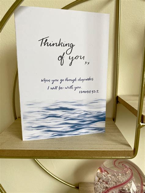 Thinking Of You Christian Bible Verse Card Christian Etsy Uk