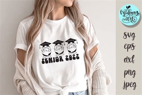 Senior 2022 Svg Groovy Graduation Cut File By Midmagart Thehungryjpeg