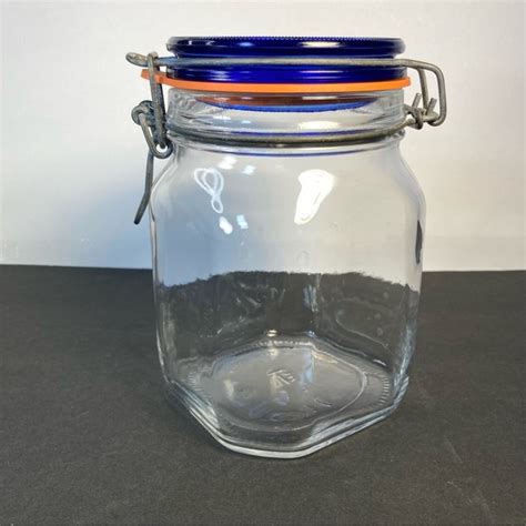 Fido Kitchen Fido Italy Cobalt Blue Glass Jar L Swing Top Bormioli