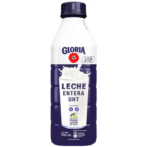 Leche Uht Entera Gloria Botella 946ml Plazavea Plazavea