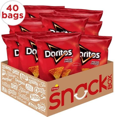 Doritos Nacho Cheese Flavored Tortilla Chips 1 Ounce Pack Of 40 40