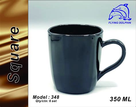 FLYING DOLPHIN Black COFFEE MUG Packaging Type Box Size 350 Ml At