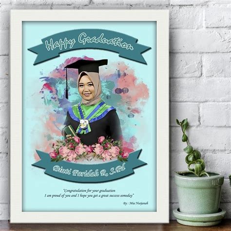 Jual Desain Foto Cetak Bingkai 21x30cm Kado Wisuda Wedding Ulang