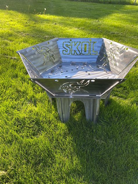 Vikings Portable Fire Pit Flat Pack In Campfire Pits Etsy