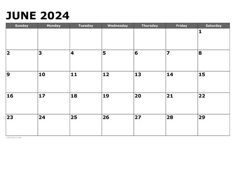 June 2025 Calendar Free Printable Pdf Xls And Png