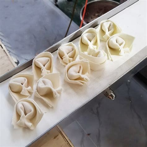 Fully Automatic Wonton Making Machine Dumplings Maker Sio Mai Wrapper