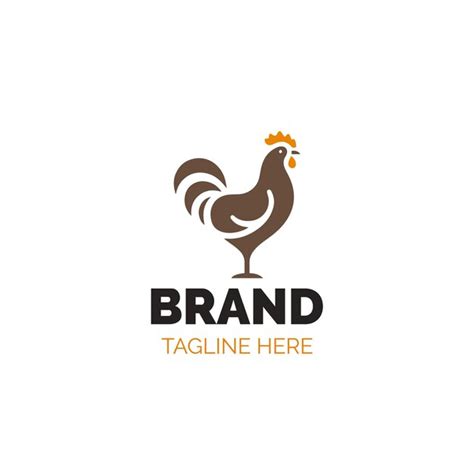 Diseño de logotipo de gallo estilizado para soluciones de marca