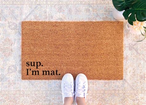 Sup I M Mat Doormat Funny Welcome Mat Custom Doormat Custom Door Mat