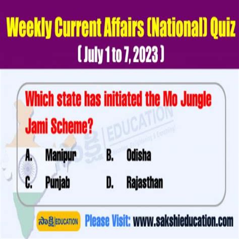 Weekly Gk Quiz Current Affairs Bitbank July